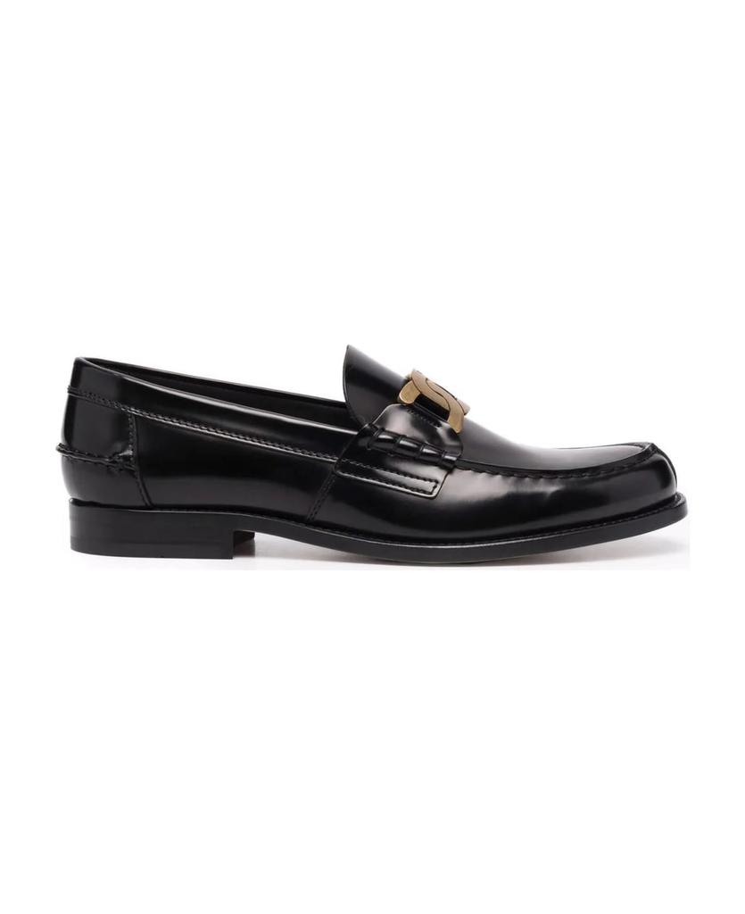 Loafers In Black Semi-shiny Leather商品第1张图片规格展示