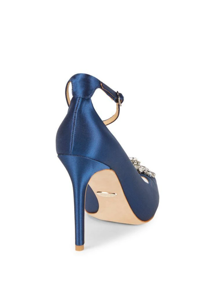 商品Badgley Mischka|Kali 缎面钻扣绑带高跟鞋,价格¥710,第2张图片详细描述