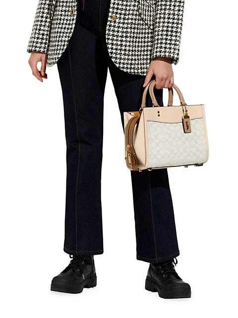 商品Coach|Rogue 25标志性字母提花牛皮托特,价格¥2541,第3张图片详细描述