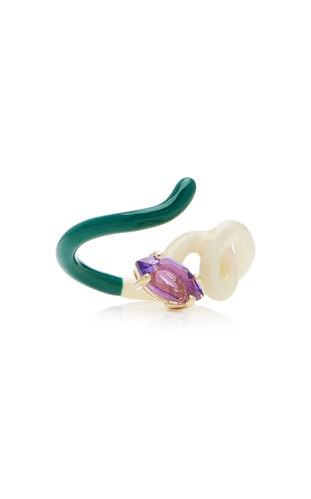 商品Bea Bongiasca|Bea Bongiasca - Women's B 9K Yellow Gold Amethyst Enameled Vine Ring - Multi - US 5 - Moda Operandi - Gifts For Her,价格¥5173,第1张图片