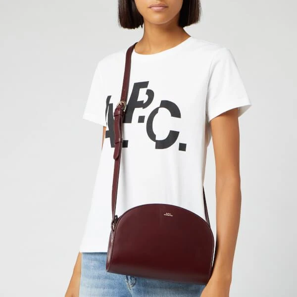 商品A.P.C.|A.P.C. Women's Demi-Lune Cross Body Bag - Red,价格¥3154,第3张图片详细描述