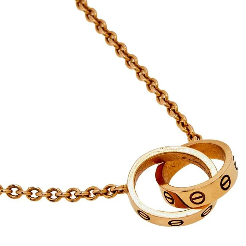 商品[二手商品] Cartier|Cartier Love Interlocking Loop 18k Rose Gold Necklaces,价格¥9930,第3张图片详细描述