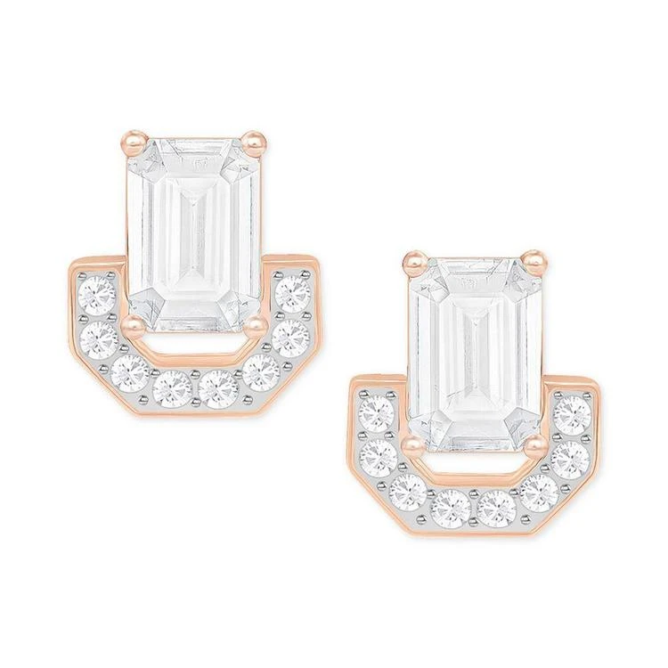 商品Swarovski|Rose Gold-Tone Square Crystal Stud Earrings,价格¥514,第1张图片