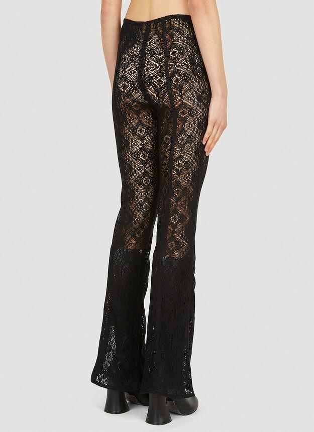 Lace Flared Pants in Black商品第4张图片规格展示