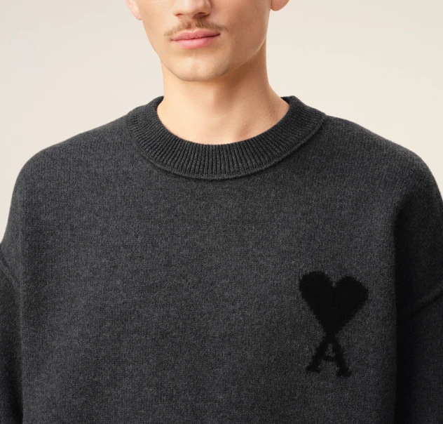 【秋冬新品】AMI 男女同款美利奴羊毛毛衣 爱心圆领上衣（香港仓发货） 商品