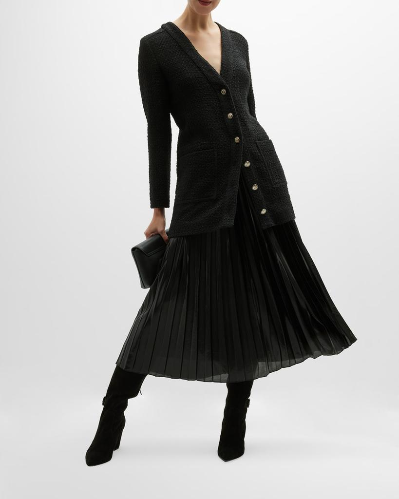 Quincy Pleated Jersey Midi Skirt商品第7张图片规格展示