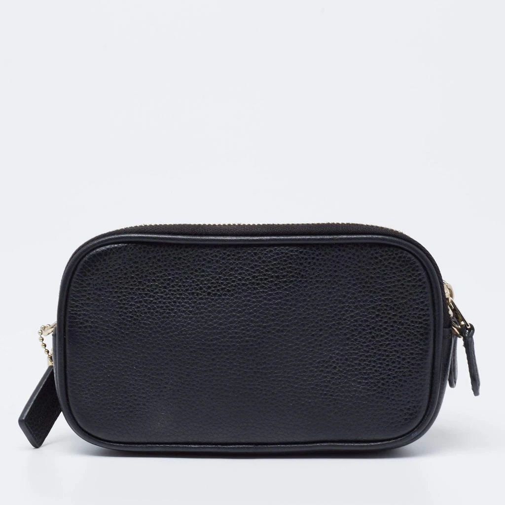 商品[二手商品] Coach|Coach Black Leather Double Zip Camera Crossbody Bag ,价格¥938,第4张图片详细描述