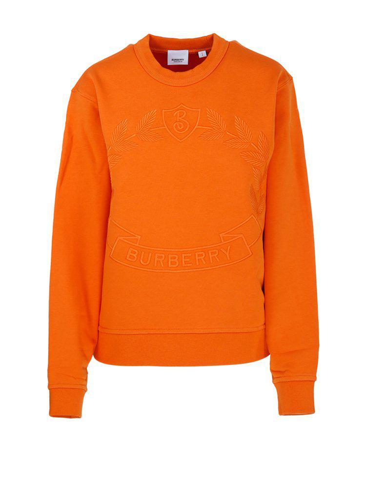 商品Burberry|Burberry Logo Embroidered Crewneck Sweatshirt,价格¥3779,第1张图片