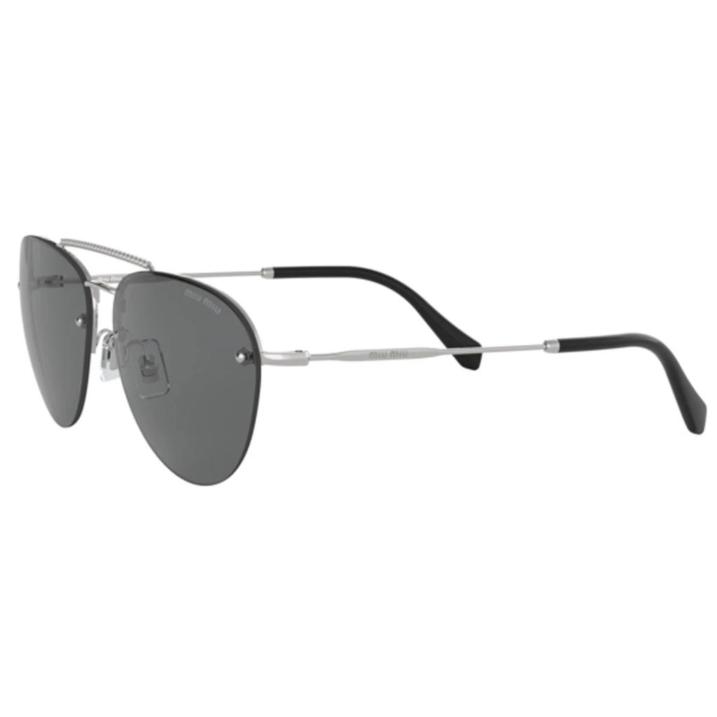 Miu Miu Women's Sunglasses - Core Silver Tone Metal Frame Black Lens | 54US-1BC1A159 商品