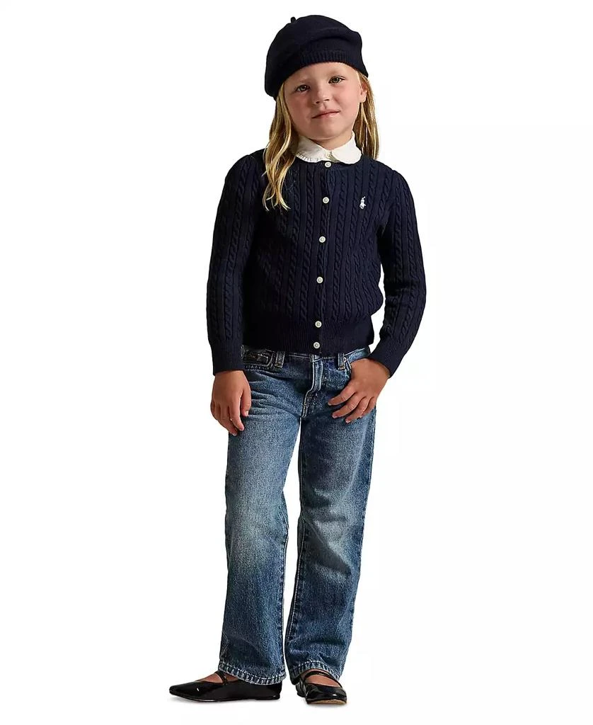 商品Ralph Lauren|Toddler and Little Girls High-Rise Straight Fit Jeans,价格¥237,第2张图片详细描述