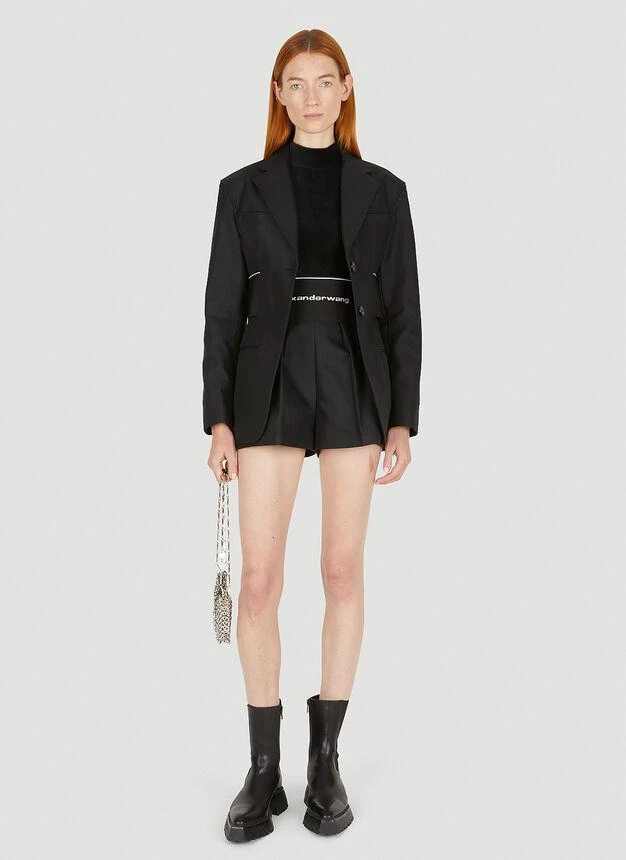 商品Alexander Wang|High Waist Pleated Shorts in Black,价格¥5292,第2张图片详细描述