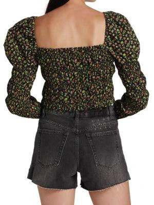商品CAROLINE CONSTAS|Delilah Floral Crop Top,价格¥883,第2张图片详细描述
