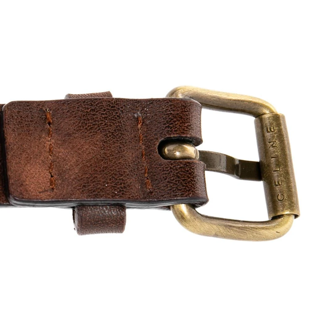 商品[二手商品] Celine|Celine Brown Metal And Leather Waist Belt 75 CM,价格¥818,第5张图片详细描述