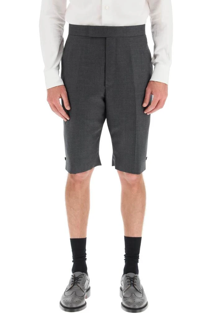 商品Thom Browne|Thom browne classic backstrap shorts in super 120's wool,价格¥5005,第2张图片详细描述