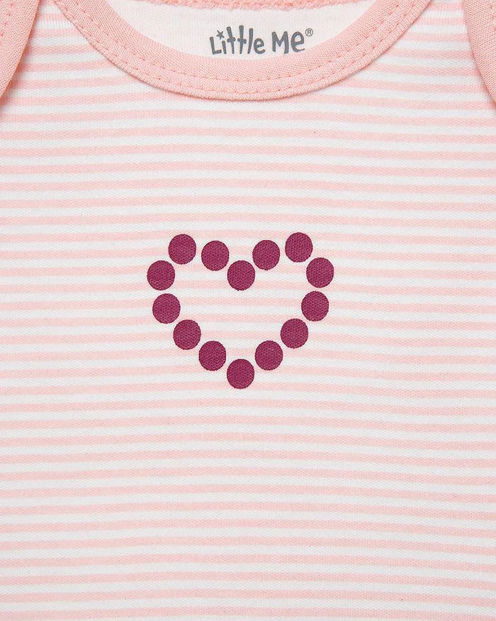 商品Little Me|Girls' Dot Print Hoodie, Striped Bodysuit & Solid Pants Set - Baby,价格¥199,第5张图片详细描述