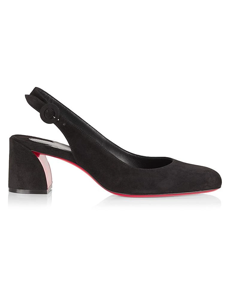 商品Christian Louboutin|So Jane 55MM Suede Slingback Pumps,价格¥7057,第1张图片