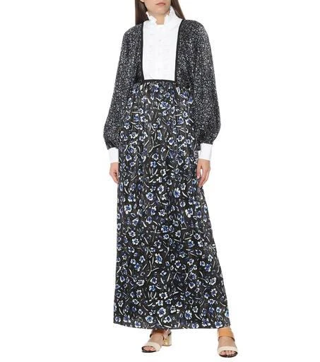 商品Tory Burch|花卉弹力真丝加长连衣裙,价格¥6567,第2张图片详细描述