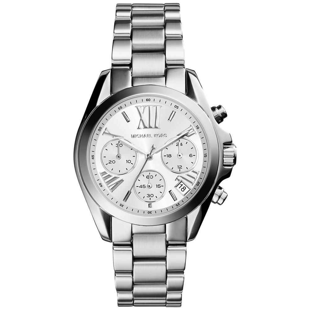 商品Michael Kors|Women's Chronograph Mini Bradshaw Stainless Steel Bracelet Watch 36mm MK6174,价格¥917,第1张图片