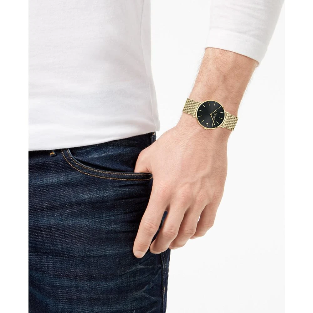 商品Coach|Men's Charles Gold-Tone Mesh Bracelet Watch 36mm,价格¥1303,第4张图片详细描述