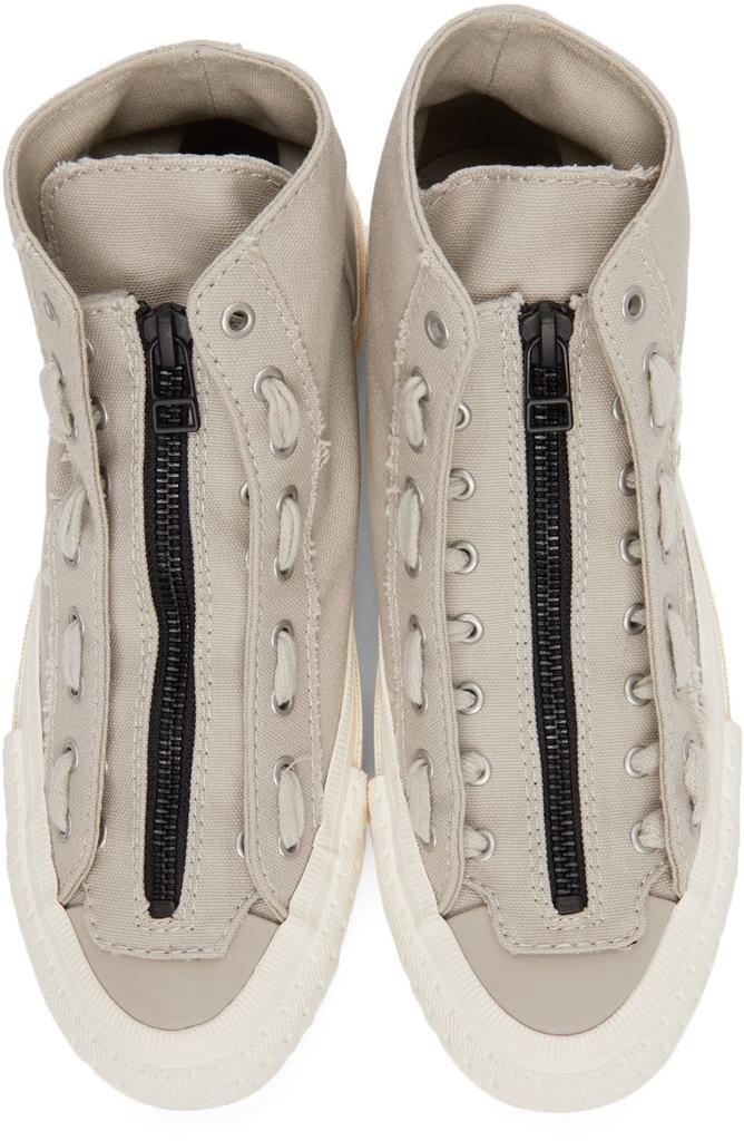 商品Adidas|Grey Canvas Front Zip Sneakers,价格¥6189,第7张图片详细描述