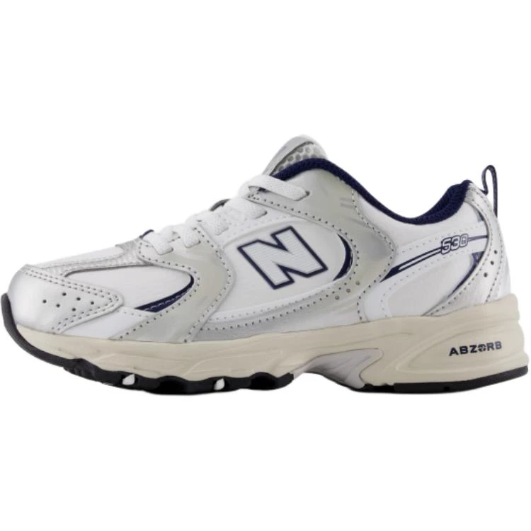 商品[国内直发] New Balance|[预售3天]MR 530舒适 防滑耐磨 低帮 儿童休闲鞋 银白色 中小童,价格¥444,第1张图片