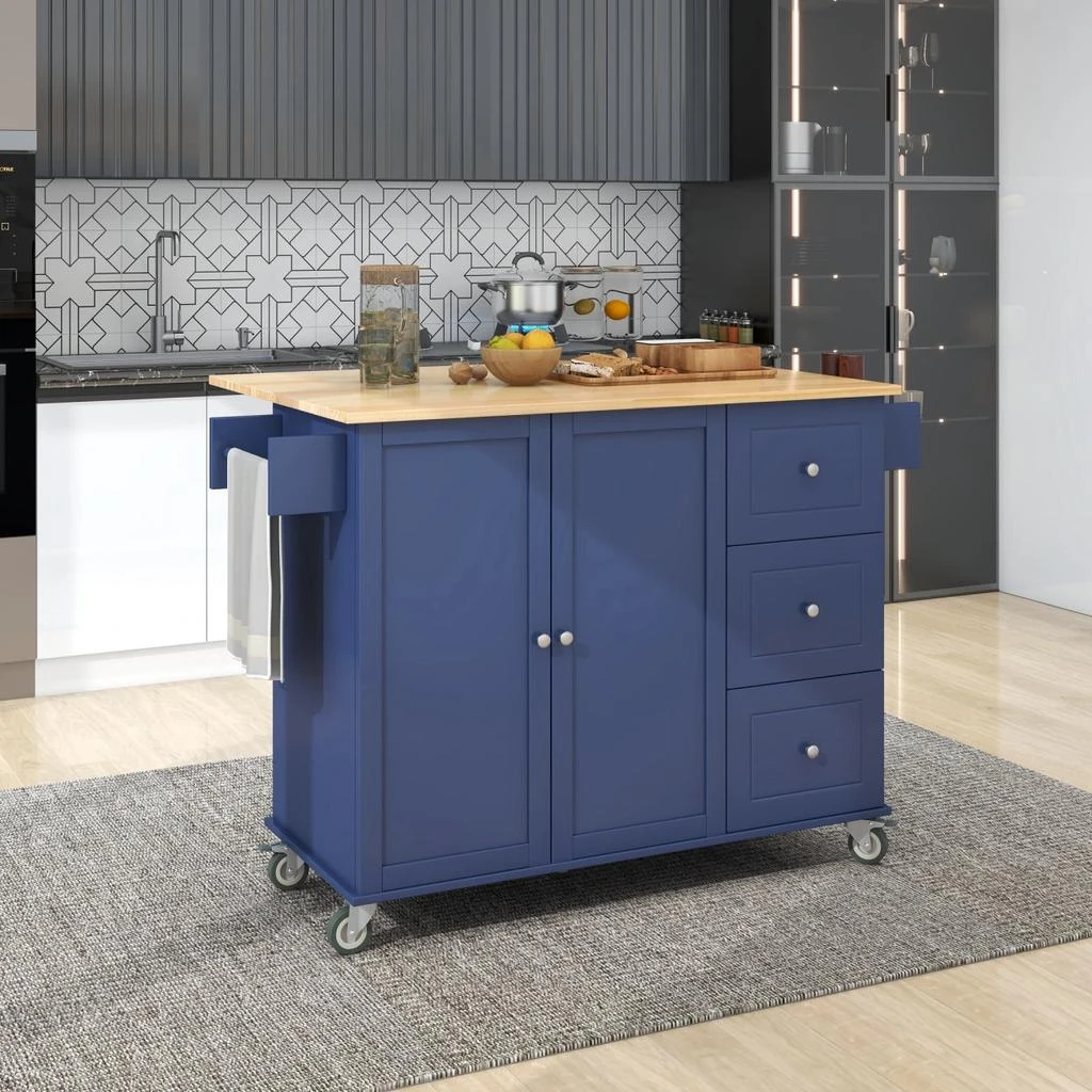 商品Simplie Fun|Rolling Mobile Kitchen Island,价格¥3596,第1张图片