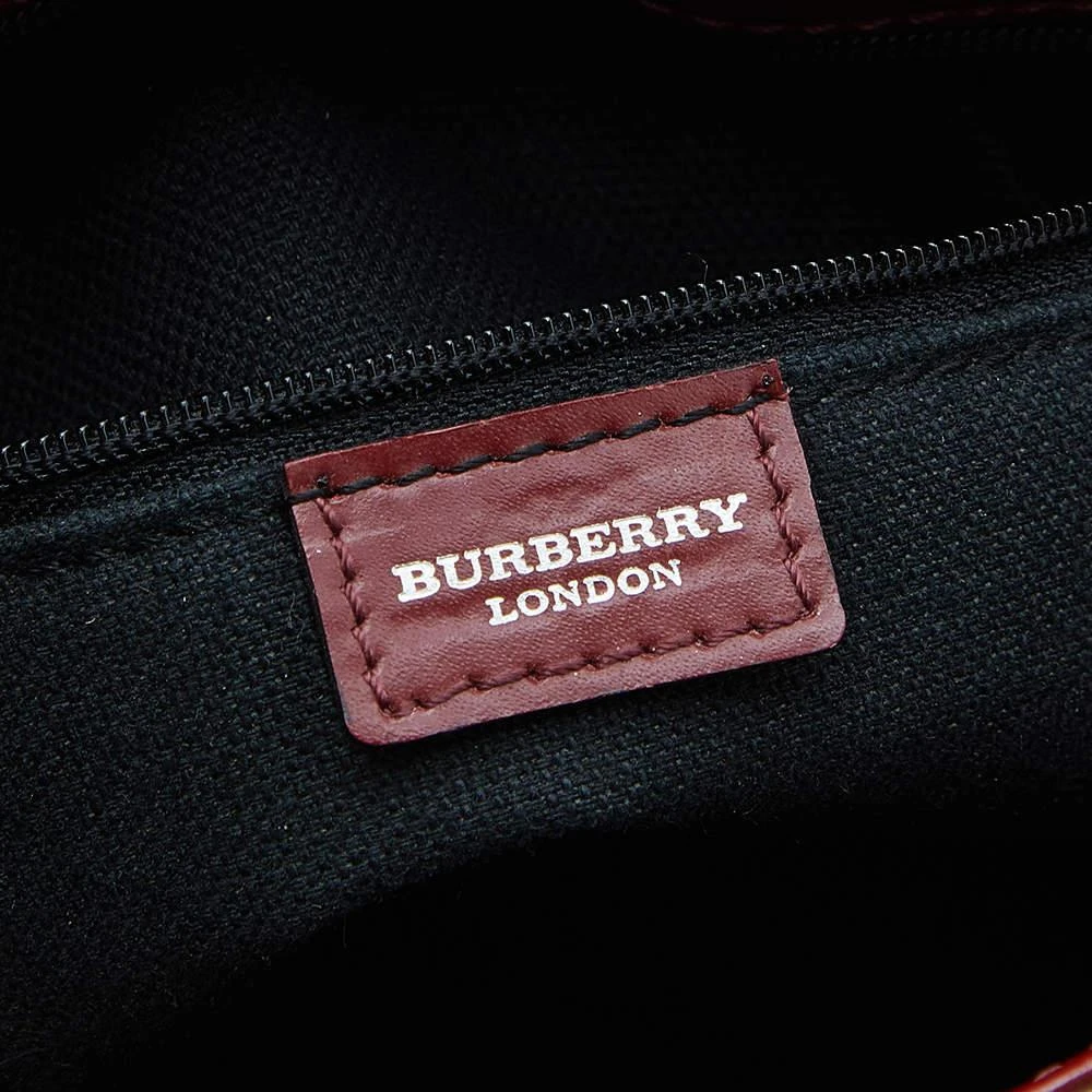 Burberry Beige/Red Haymarket Check PVC And Leather Tote 商品