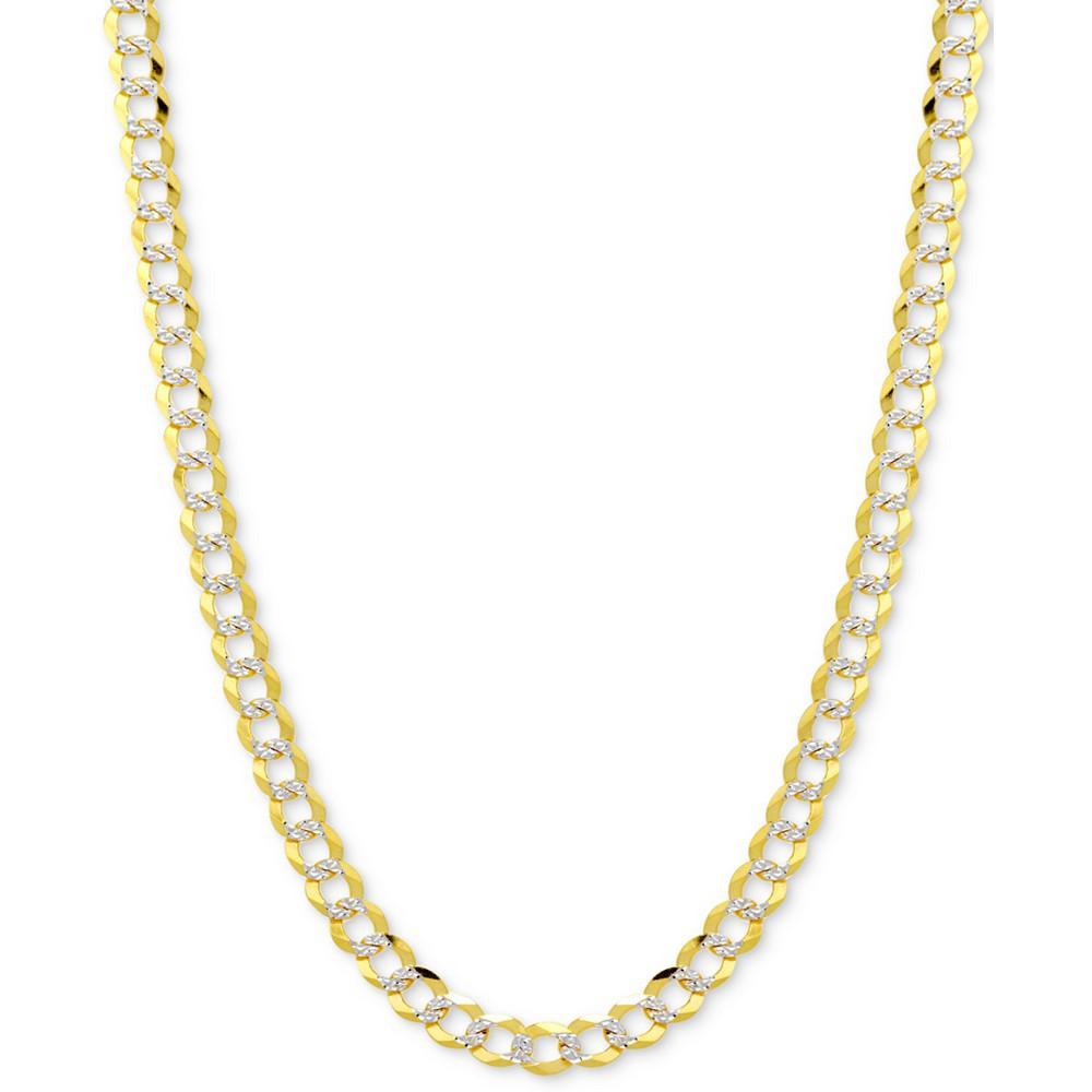 商品Italian Gold|28" Two-Tone Open Curb Chain Necklace in Solid 14k Gold & White Gold,价格¥10699,第1张图片