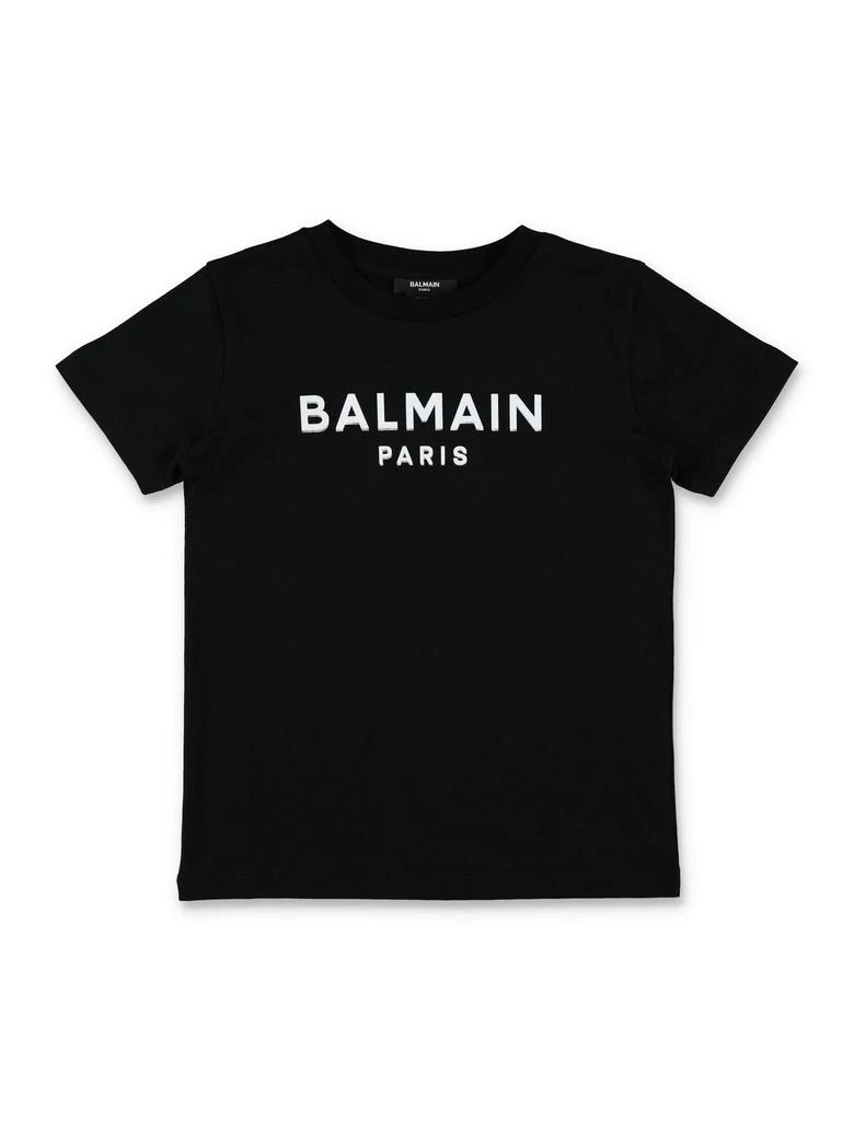 商品Balmain|Balmain Kids Logo Printed Crewneck T-Shirt,价格¥572,第1张图片