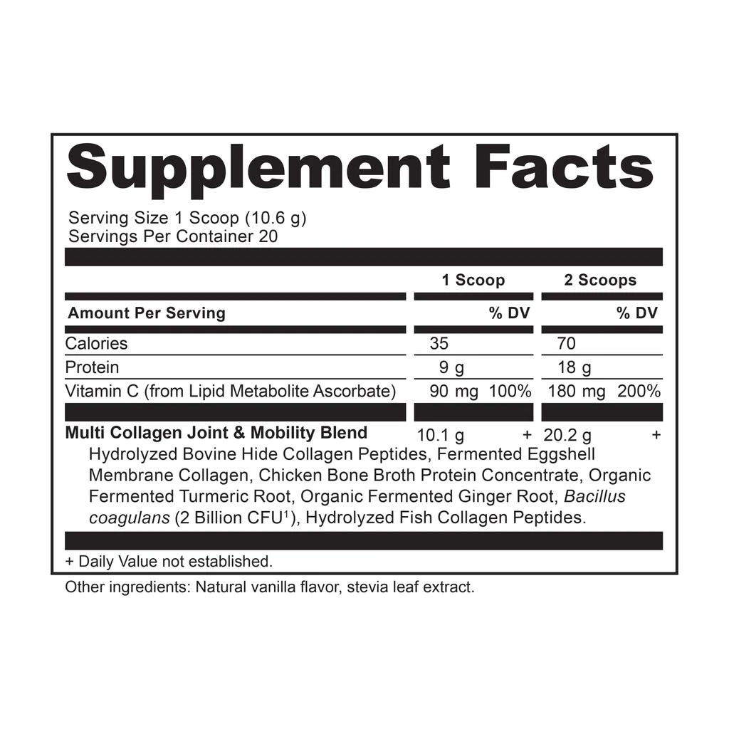 商品Ancient Nutrition|复合胶原蛋白 (关节+组织健康) - 香草味,价格¥266,第2张图片详细描述
