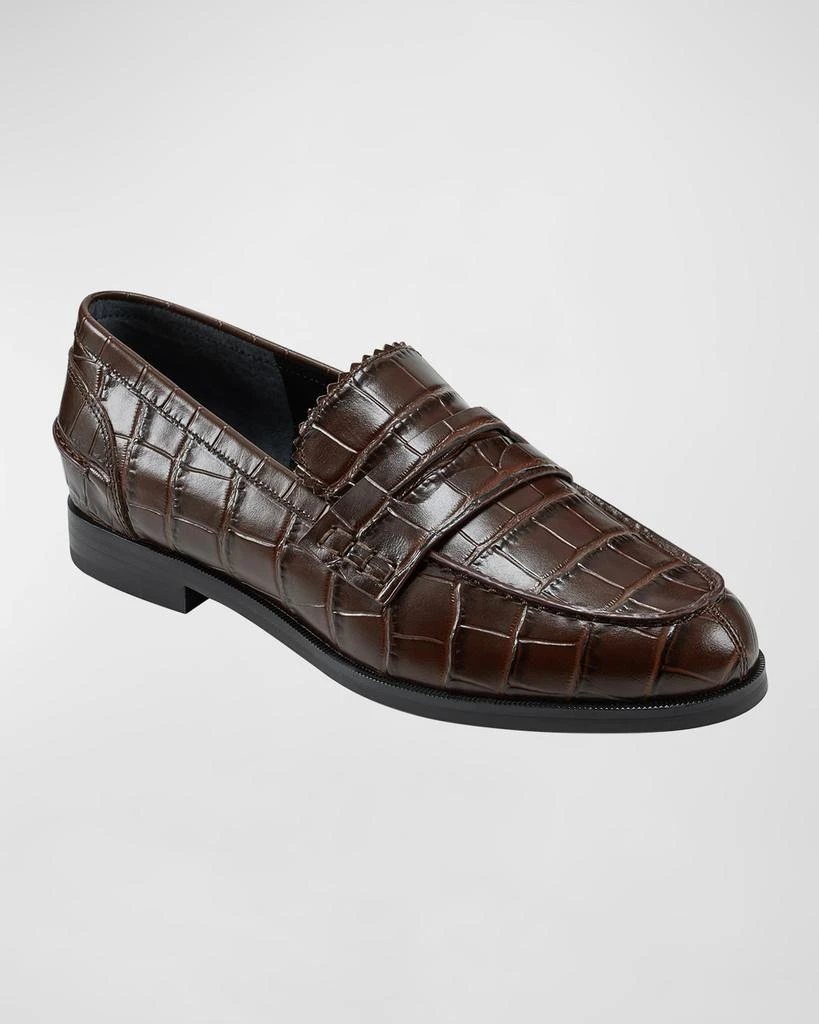 商品Marc Fisher|Milton Croco Penny Loafers,价格¥1166,第2张图片详细描述