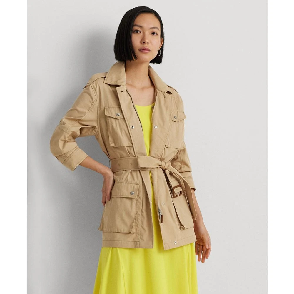 商品Ralph Lauren|Women's Belted Twill Field Jacket,价格¥2165,第1张图片