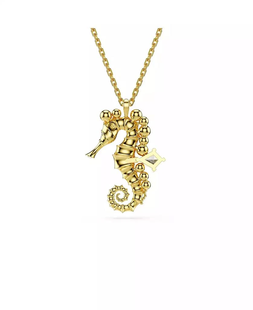 商品Swarovski|Crystal Swarovski Imitation Pearls, Seahorse, Blue, Gold-Tone Idyllia Pendant Necklace,价格¥1353,第2张图片详细描述