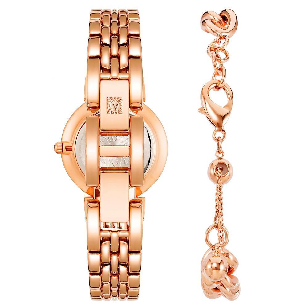 商品Anne Klein|Women's Rose Gold-Tone Bracelet Watch 30mm Gift Set,价格¥620,第5张图片详细描述