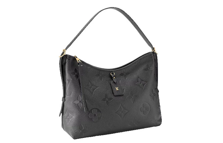 商品[国内直发] Louis Vuitton|Carryall MM金色五金可调节肩带拉链开合 压花柔软粒面牛皮 手提单肩包 中号 女款 黑色,价格¥28439,第3张图片详细描述