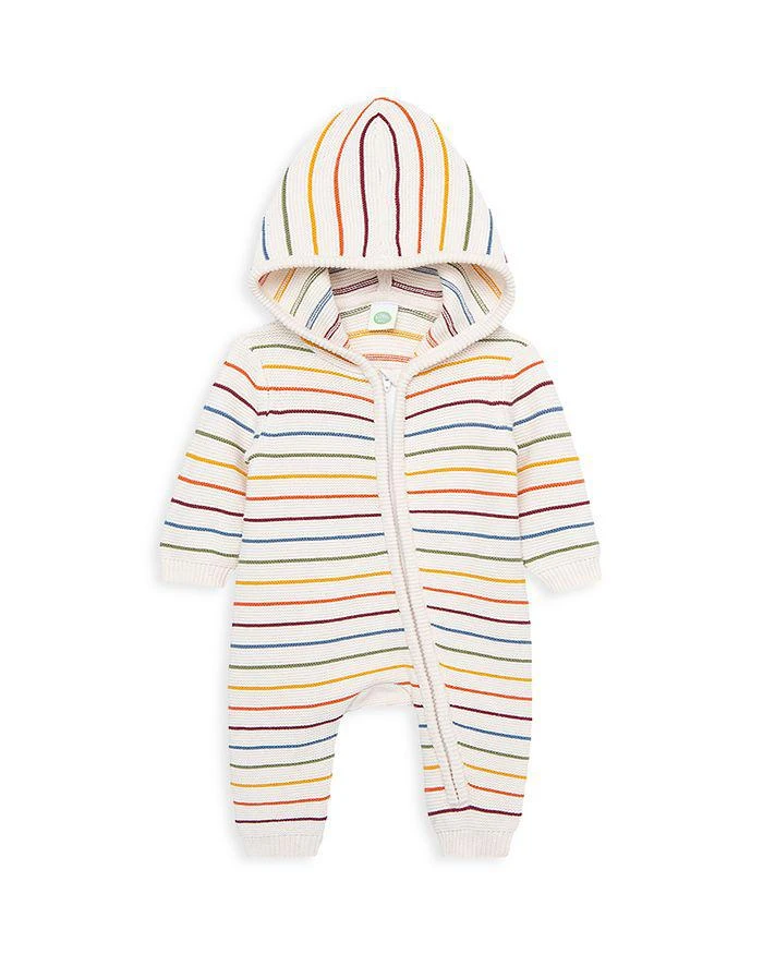 商品Little Me|Unisex Hooded Striped Cotton Sweater Coverall - Baby,价格¥156,第4张图片详细描述