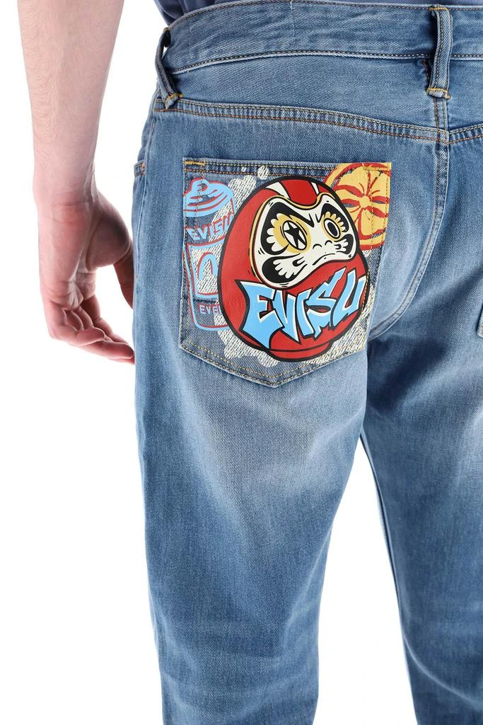 商品Evisu|Evisu slim jeans with prints at back,价格¥1184,第4张图片详细描述