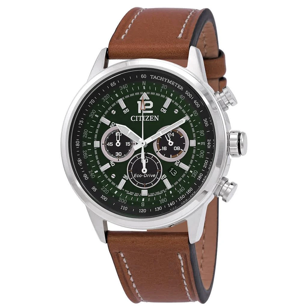 商品Citizen|Avion Chronograph Green Dial Men's Watch CA4477-08X,价格¥1724,第1张图片