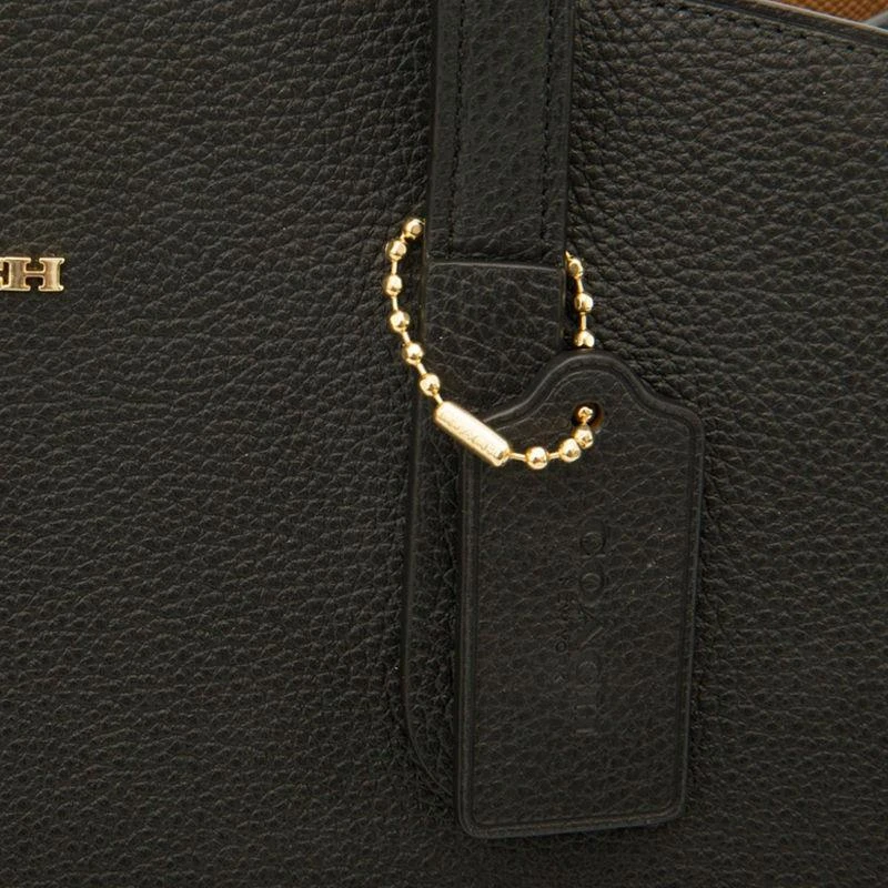 商品Coach|QH Coach 蔻驰(专柜) 女士黑色牛皮手提斜挎包 25137LIBLK,价格¥5895,第4张图片详细描述