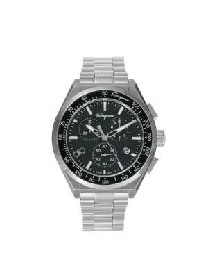 商品Salvatore Ferragamo|43MM Stainless Steel Chronograph Bracelet Watch,价格¥3696,第1张图片