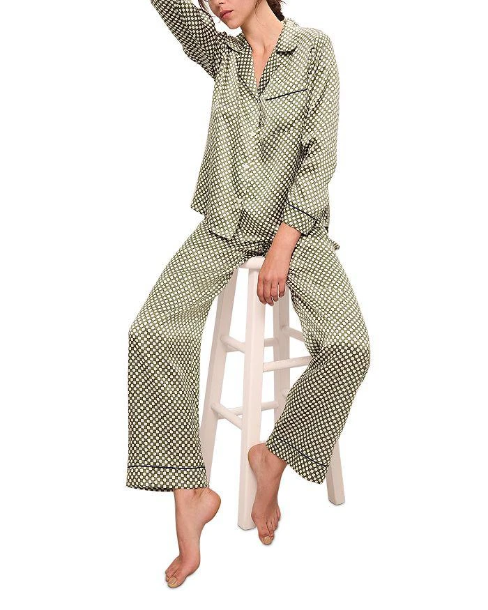 商品Eberjey|Inez Printed Washable Silk Long Pajama Set,价格¥1746,第3张图片详细描述