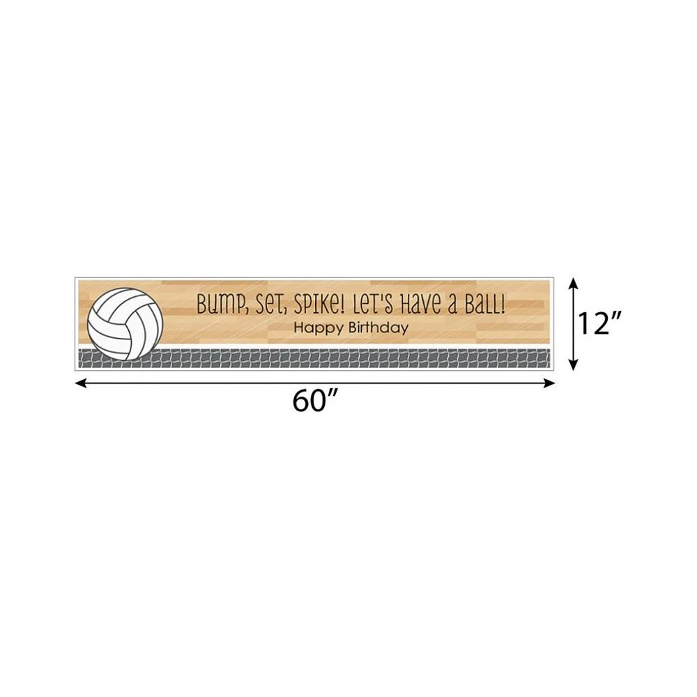 商品Big Dot of Happiness|Bump, Set, Spike - Volleyball - Happy Birthday Decorations Party Banner,价格¥157,第3张图片详细描述