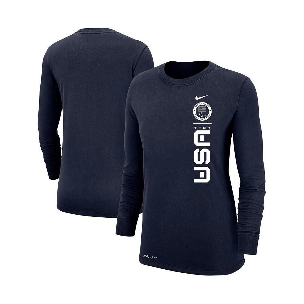 商品NIKE|Women's Navy U.S. Paralympics Logo Performance Long Sleeve T-shirt,价格¥284,第2张图片详细描述