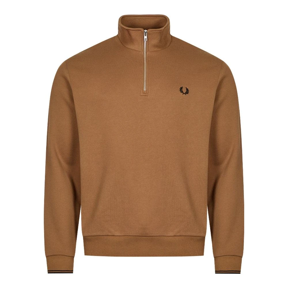 商品Fred Perry|Fred Perry Half Zip Sweatshirt - Shaded Stone,价格¥529,第1张图片