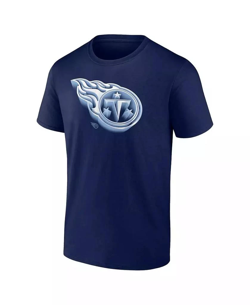 商品Fanatics|Men's Navy Tennessee Titans Chrome Dimension T-Shirt,价格¥223,第3张图片详细描述