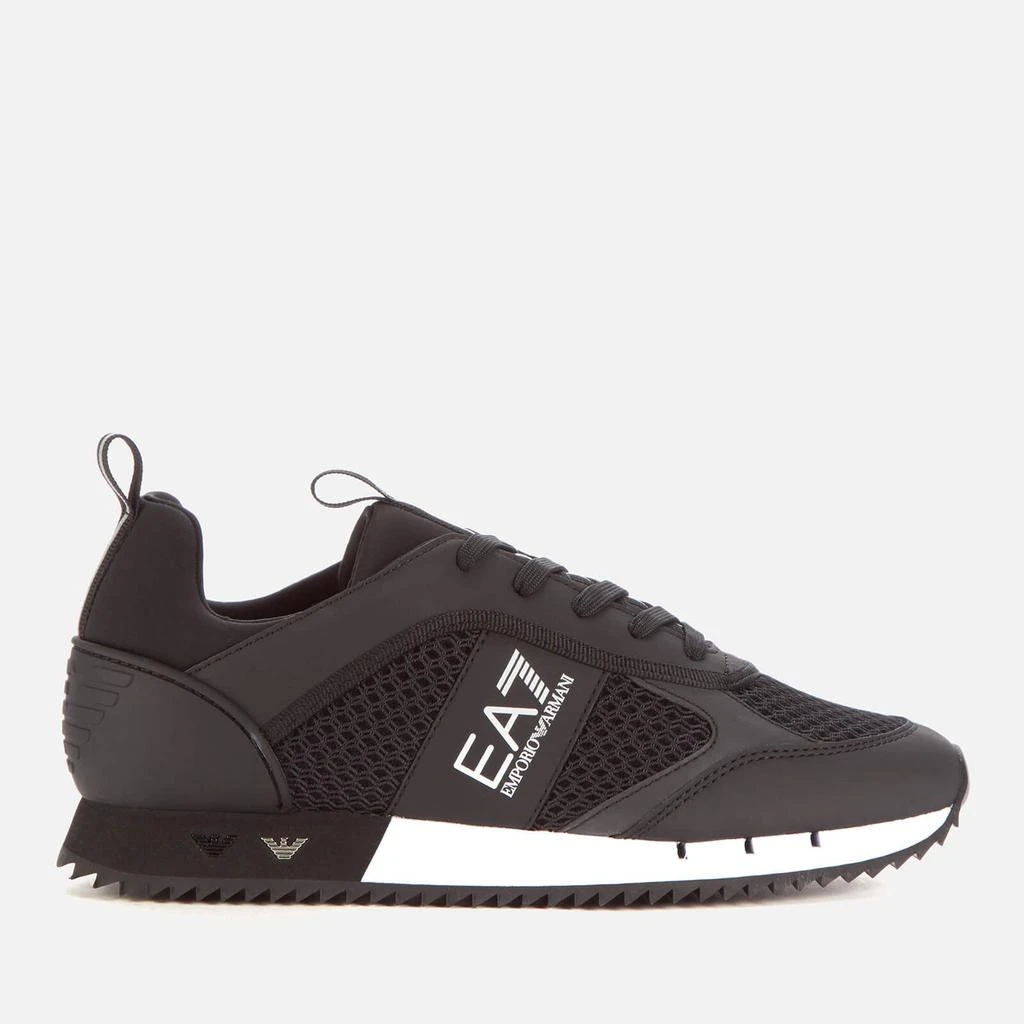 商品EA7|Emporio Armani EA7 Men's Mesh Runner Trainers - Black/White,价格¥637,第1张图片