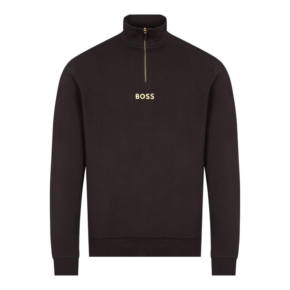 商品Hugo Boss|BOSS Half-Zip Sweatshirt - Black,价格¥1322,第1张图片