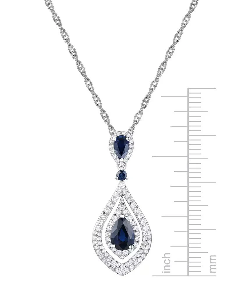 商品Macy's|Sapphire (1-1/4 ct. t.w.) and Diamond (1/2 ct. t.w.) Pendant Necklace in 14k Gold (Also available in Ruby and Emerald),价格¥6933,第2张图片详细描述