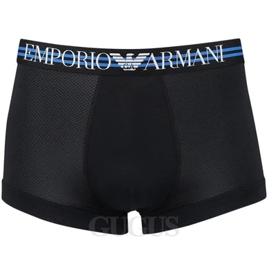 商品[国内直发] Emporio Armani|EMPORIO ARMANI 男士黑色棉质四角内裤 111389-2R537-00020,价格¥434,第1张图片