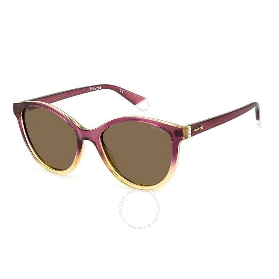 商品Polaroid|Polarized Bronze Cat Eye Ladies Sunglasses PLD 4133/S/X 0S2N/SP 55,价格¥149,第1张图片